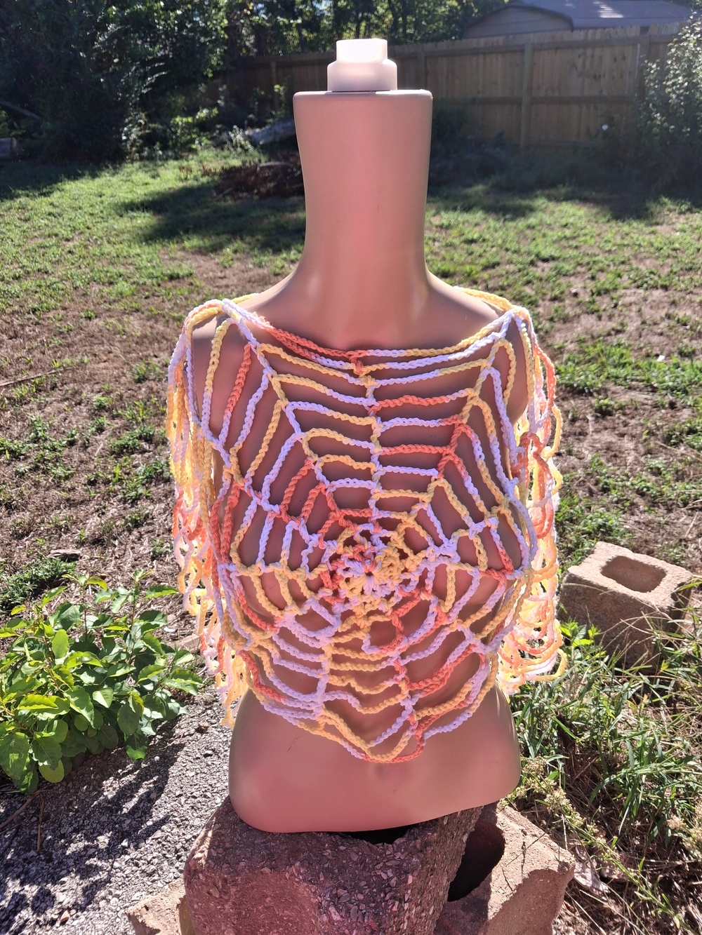 Candy Corn Sprider Web Top